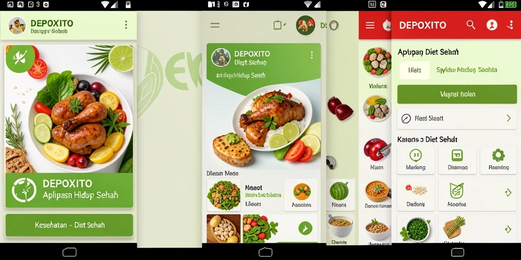 Antarmuka aplikasi DEPOXITO yang user-friendly dan informatif.