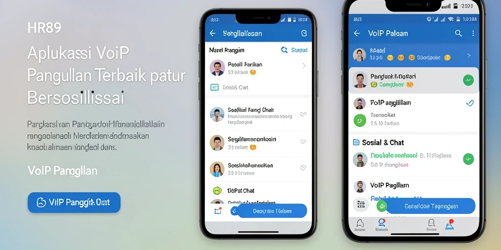 Antarmuka HR89 yang menarik untuk VoIP Panggilan.