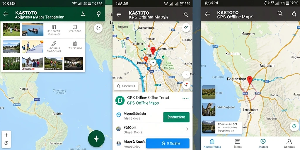 Antarmuka KASTOTO yang menampilkan peta GPS Offline yang interaktif dan informatif.