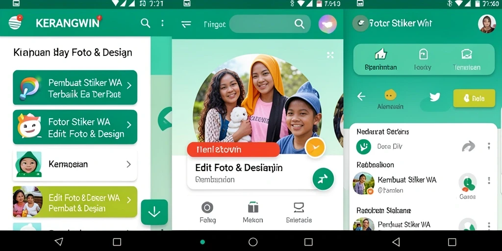 Tampilan antarmuka KERANGWIN untuk pembuat stiker WA yang menarik dan mudah digunakan.