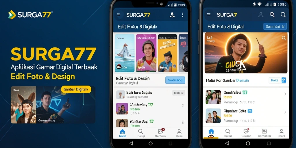 Antarmuka SURGA77 yang intuitif untuk pengeditan Gambar Digital.