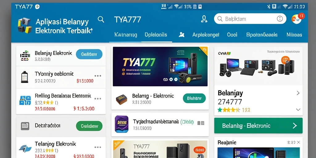 Tampilan antarmuka aplikasi TYA777 yang menarik dan fungsional.