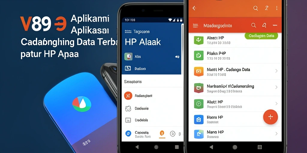 Tampilan antarmuka aplikasi Cadangan Data V89 yang sederhana dan fungsional.